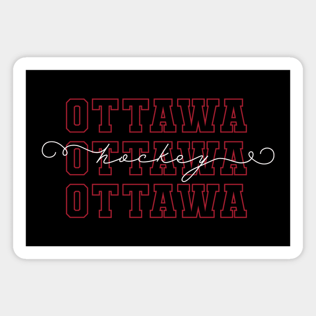 PWHL Hockey Ottawa Magnet by Made Adventurous